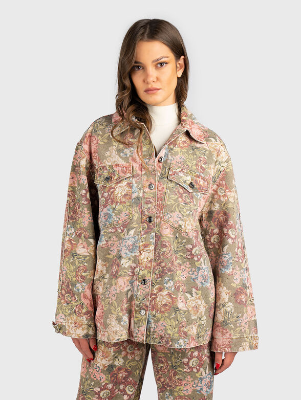 Faux fur jacket with collar - 5