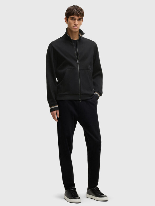 Cotton sweatshirt with zip - 1