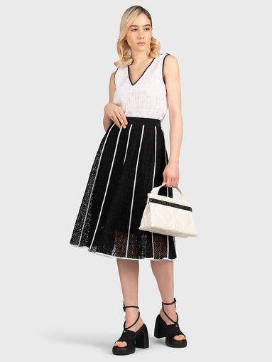 KL black lace skirt with embroidery - 5