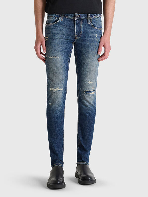 Slim jeans with accent rips - 1