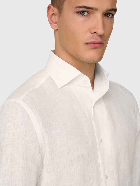 Linen shirt with stripes - 4