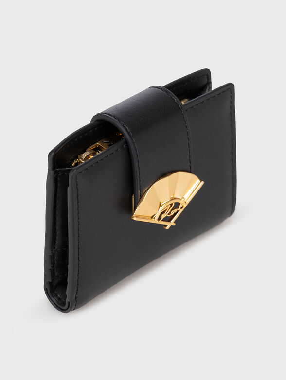 Black wallet with golden accent  - 3