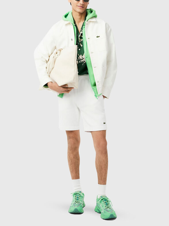 Cotton hooded sweatshirt in blue - 2