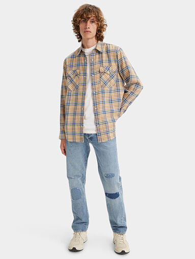 501&trade; blue jeans with distressed effect - 5