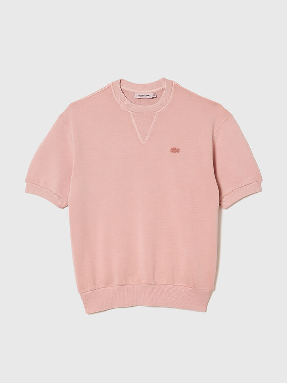 Памучна тениска в розово  - 1