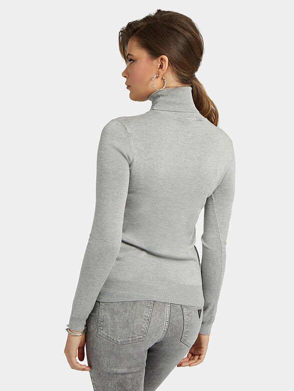 NOEMI sweater with turtle neck and logo embroidery - 3