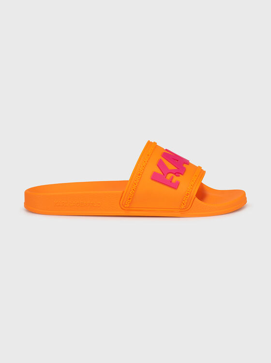 Плажни обувки KONDO в оранжев цвят - 1