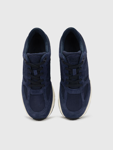 Suede and textile sneakers - 5