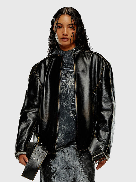 L-MARGY leather oversized jacket - 1