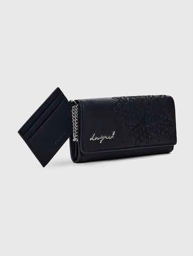 Wallet with floral embroidery  - 4