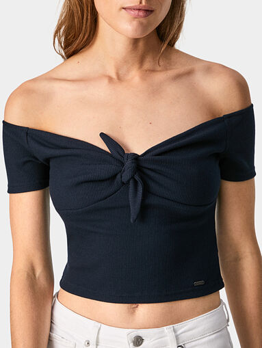 BETH top with boat neckline - 5