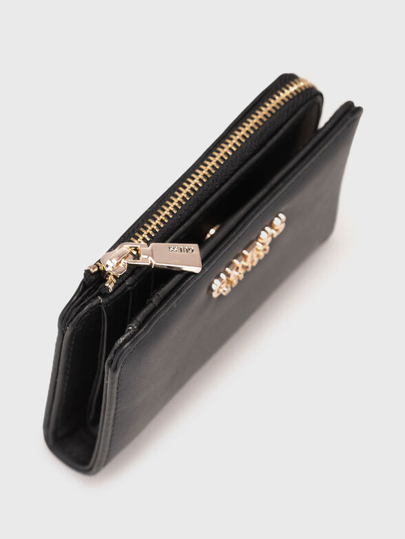 Black small wallet with logo - 4