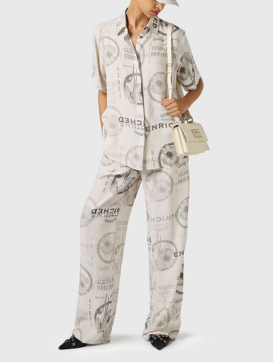 Wide leg trousers with print - 5