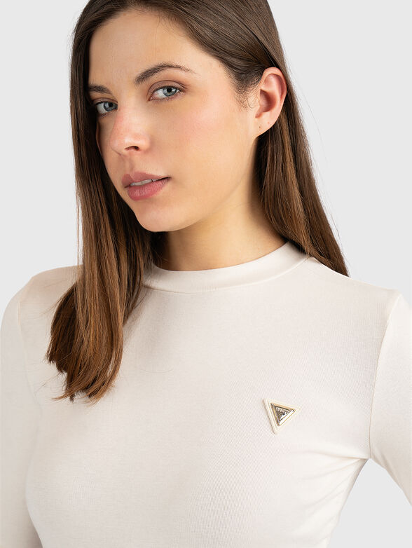 SONIA long-sleeved cotton blend blouse  - 4