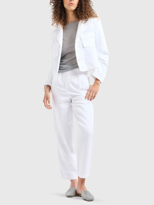 White pants with high waist  - 4