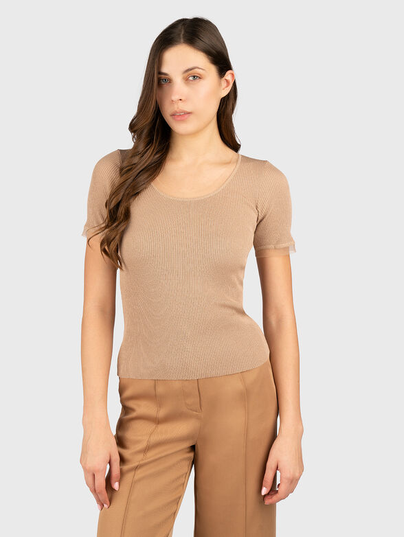 T-shirt with sheer details - 1