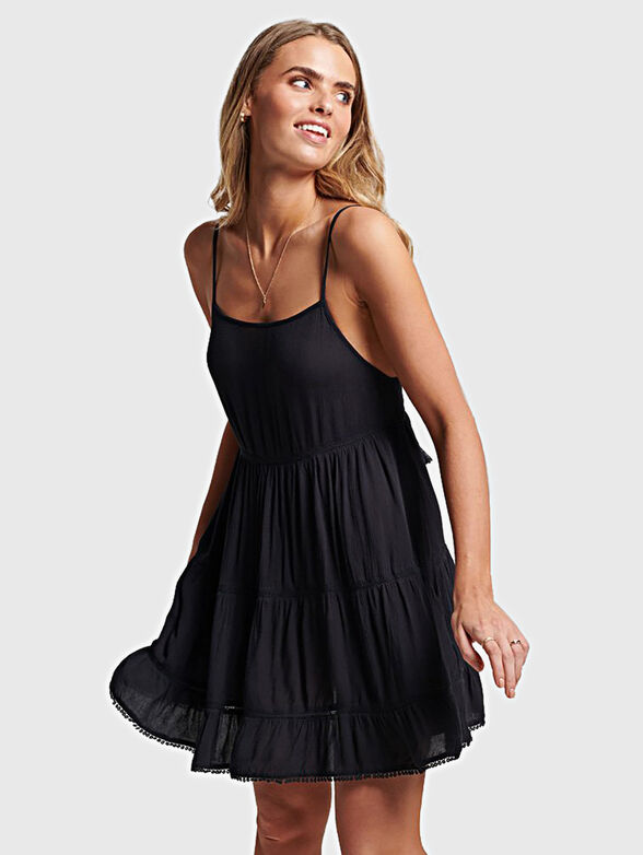 VINTAGE navy blue mini dress - 1