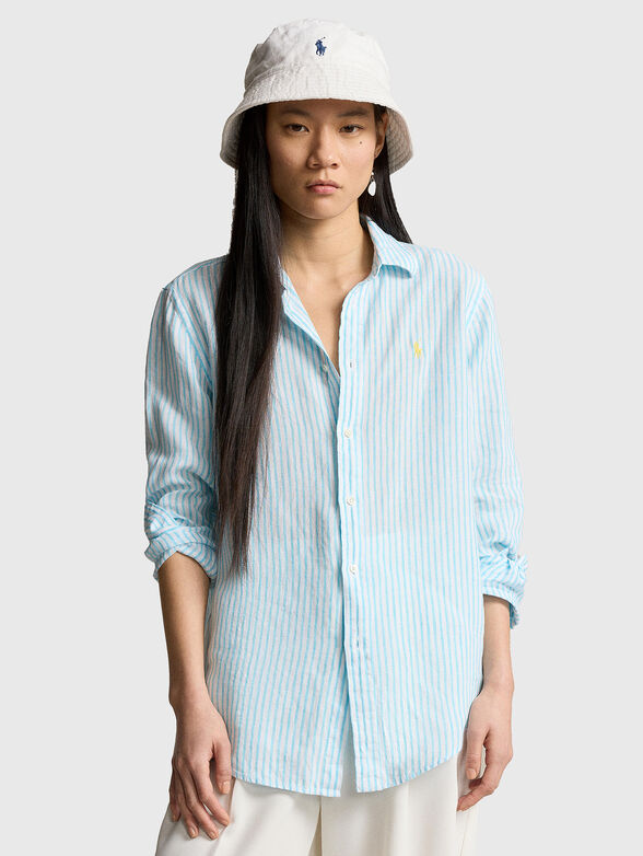 Striped linen shirt - 0