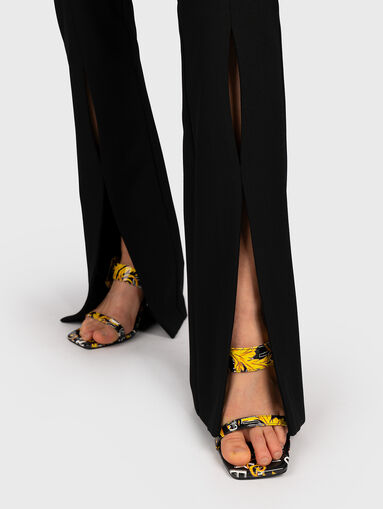 Slit trousers in black  - 4