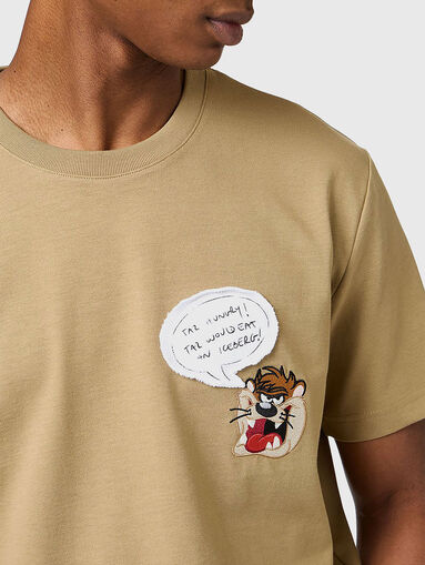 T-shirt with oval neckline and logo - 4