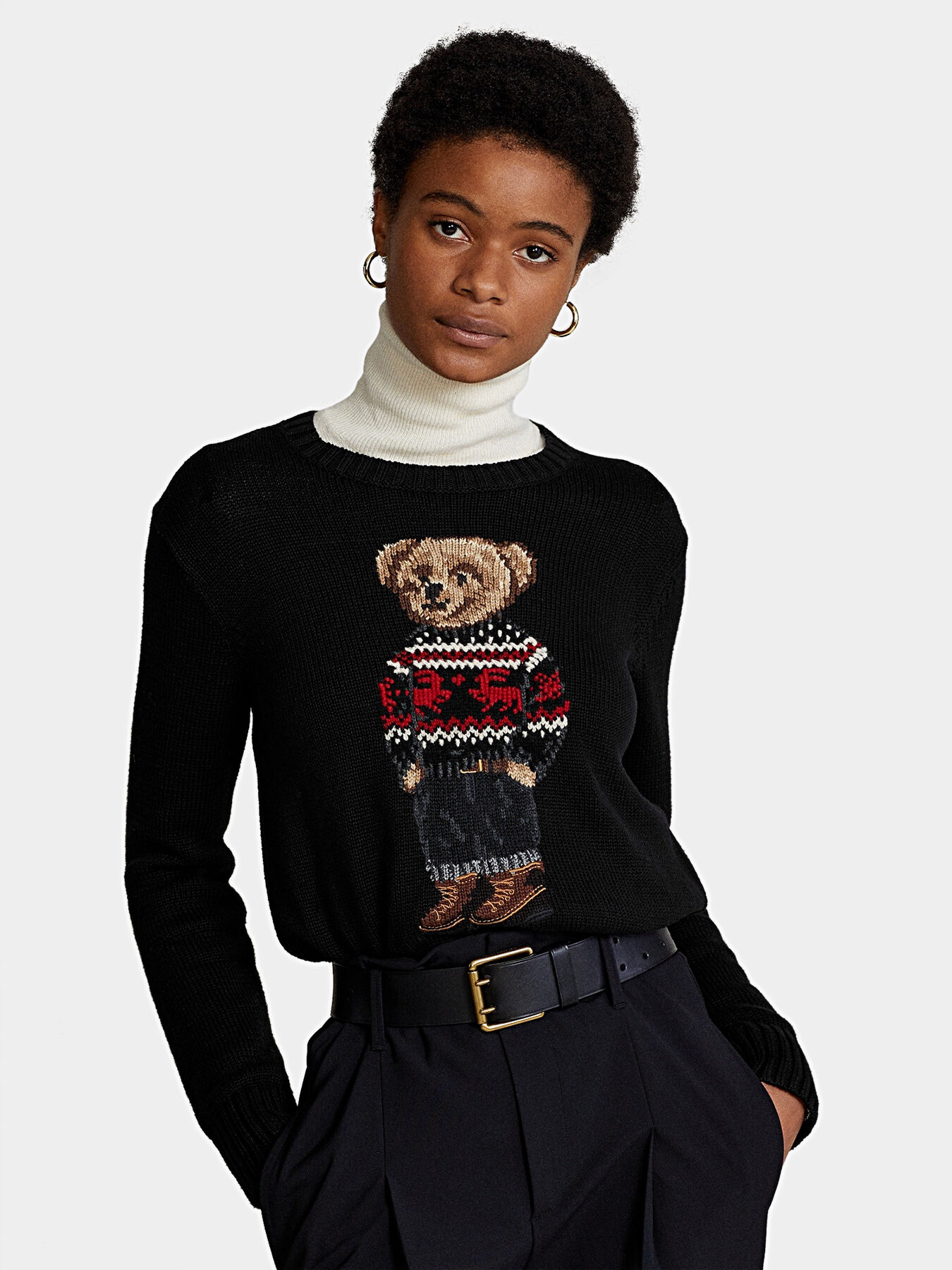 Ralph lauren women's black sweater cheap