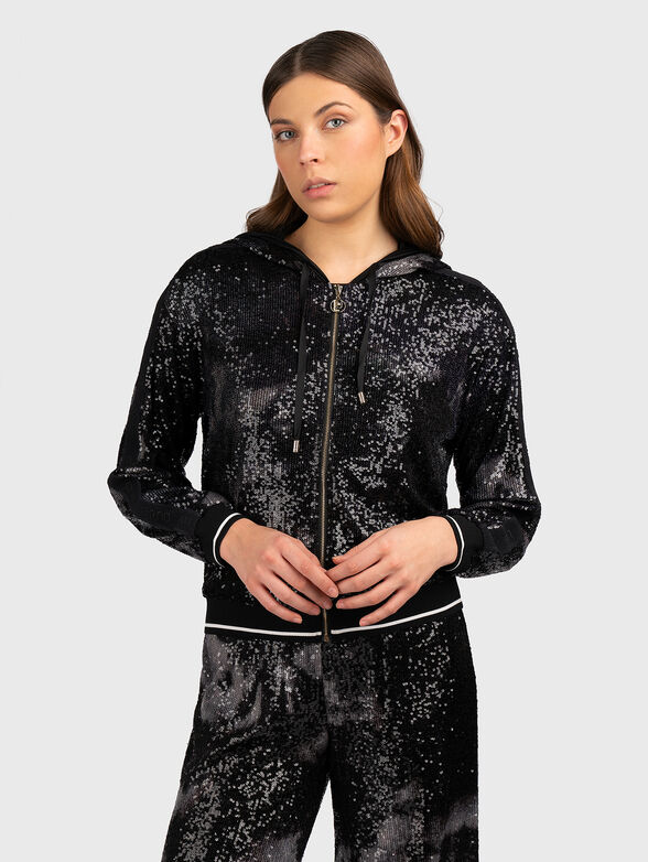 Jacket with appliquéd sequins - 1