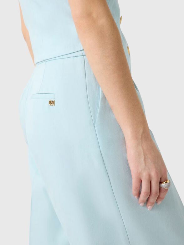 Wide leg linen blend pants - 3