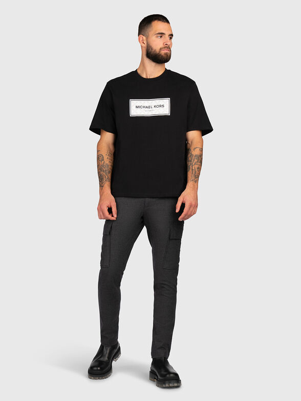 Black T-shirt with logo print - 2