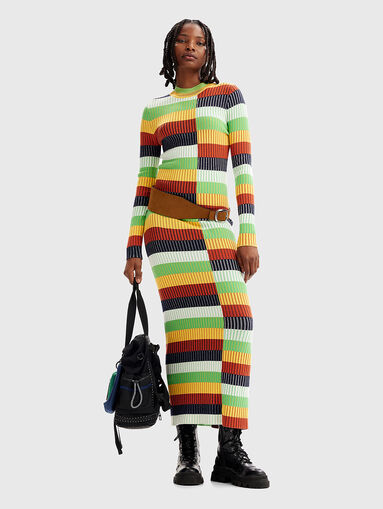 Dress with striped print  - 5