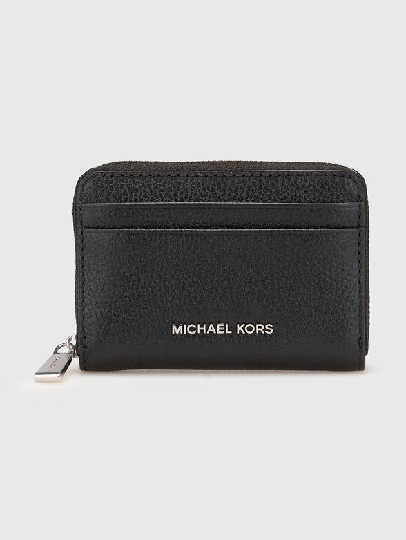 Leather wallet with logo - 1