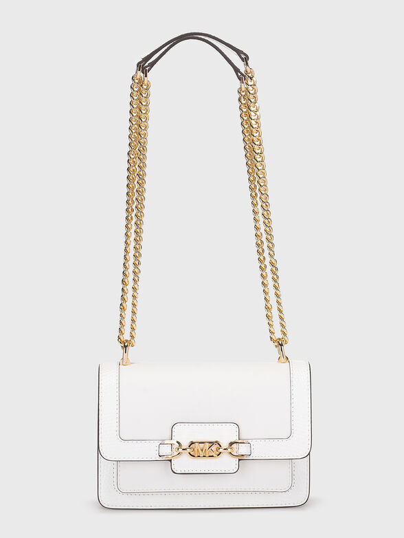 Leather crossbody bag in white color - 1