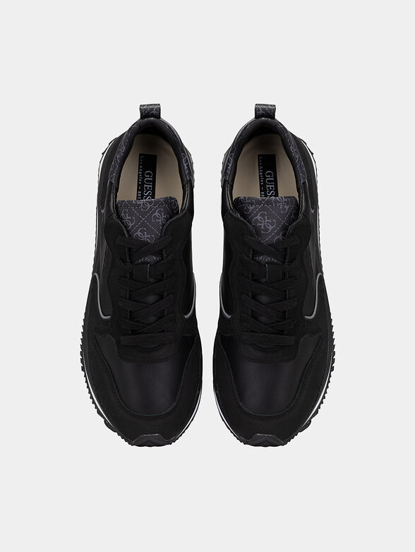 Black sneakers with two tone sole - 5