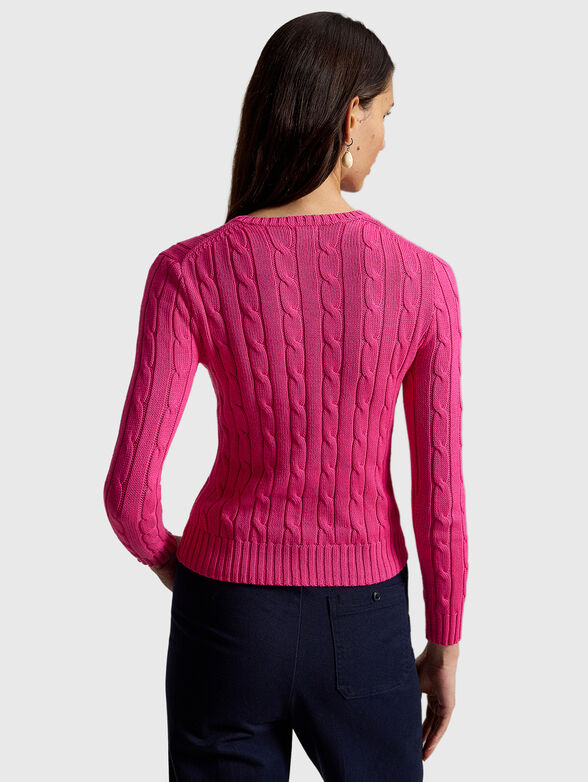 Cotton sweater with embroidered logo - 3