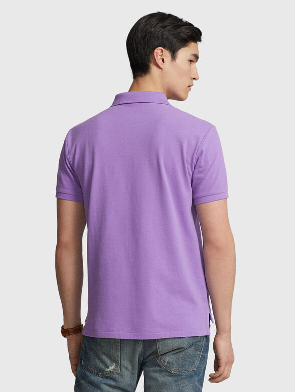 Purple Polo Shirt in cotton  - 3