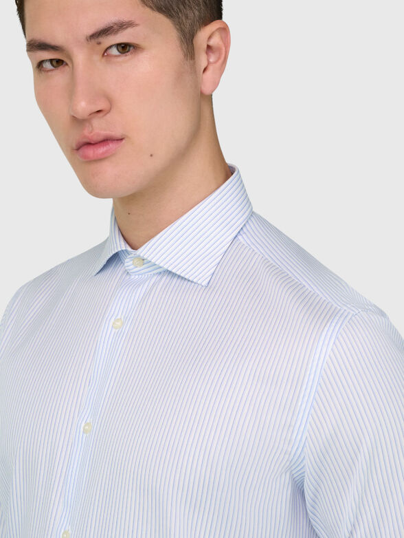Cotton shirt with stripes - 4