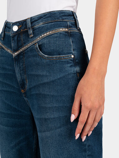 YOKE jeans with gemstone accents - 3