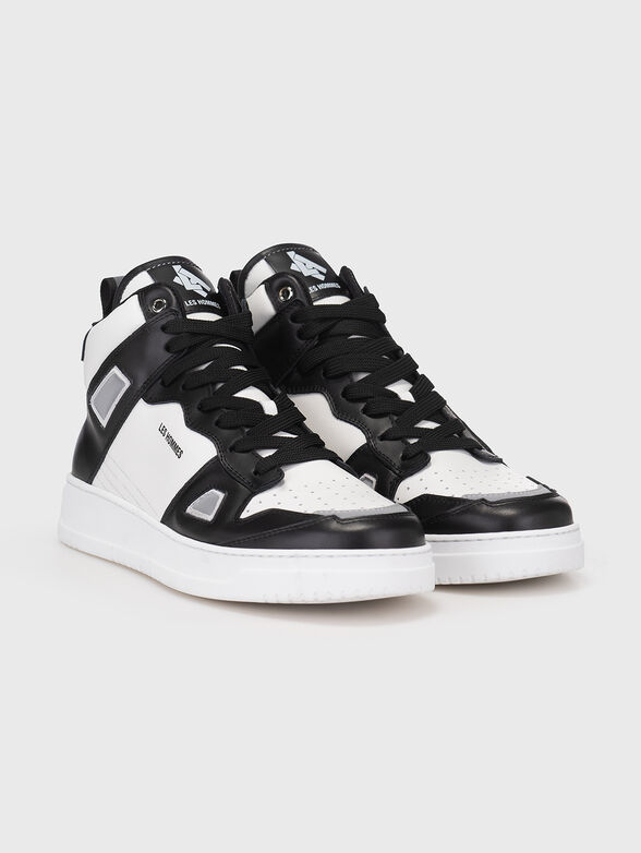 Leather sneakers with logo  - 1