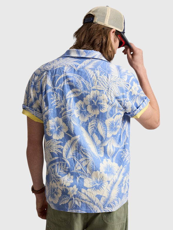 Linen shirt with floral motifs - 3
