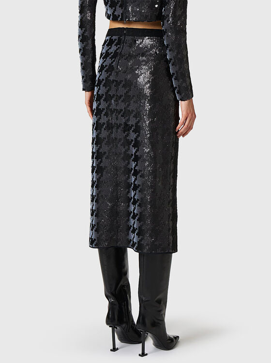 Midi skirt with appliqu&eacute;d sequins - 2