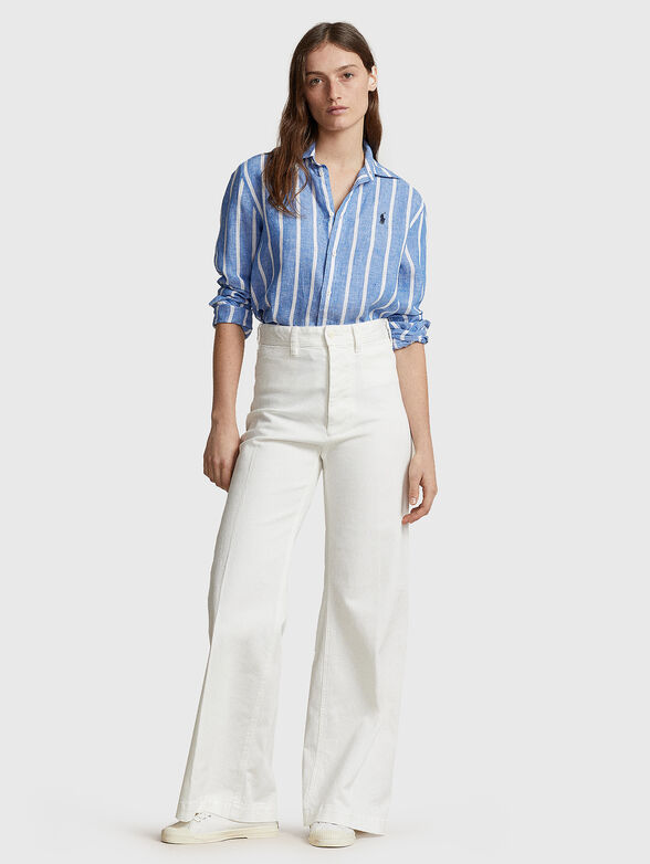 Striped shirt in linen  - 2