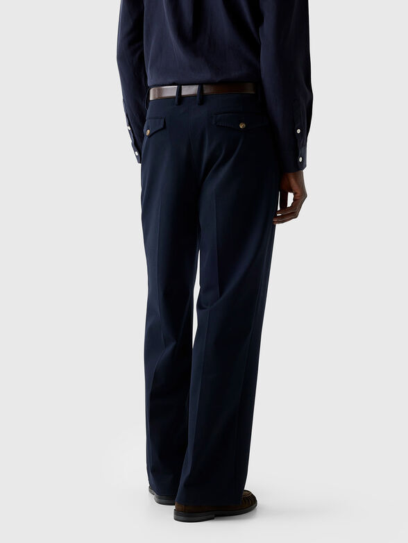 Dark blue pants with pleats - 2