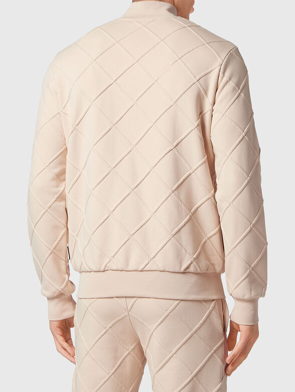 Sweatshirt with zip and embossed texture - 3
