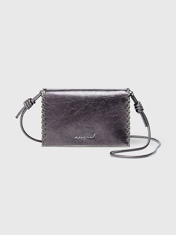 Silver-colored wallet with strap - 1