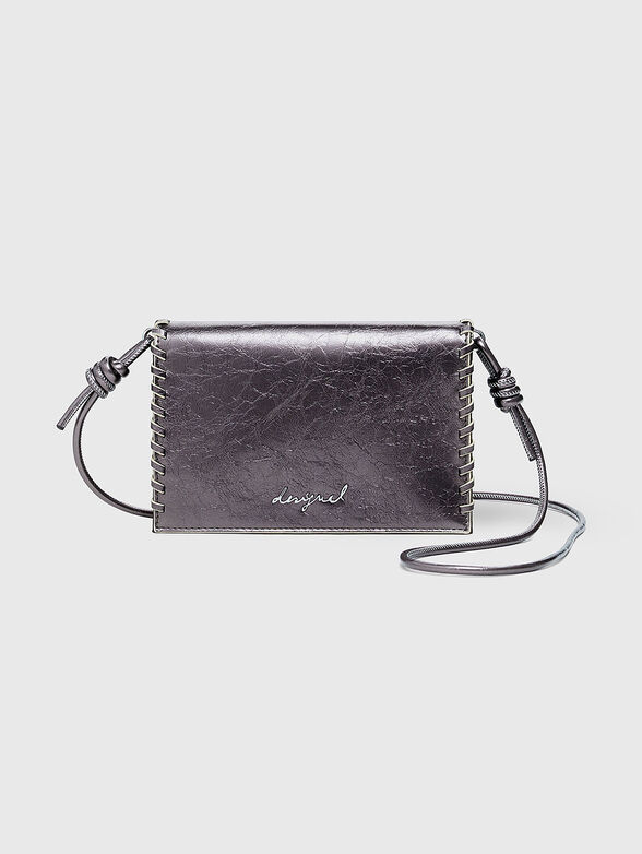 Silver-colored wallet with strap - 1