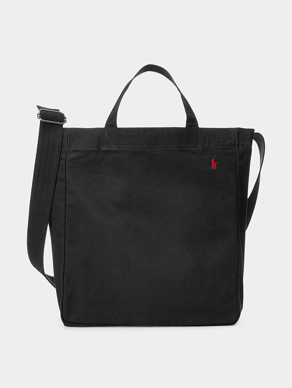 Black cotton tote bag - 1