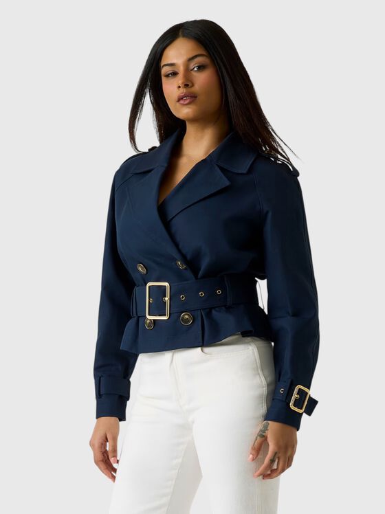 Short trench coat with belt  - 1