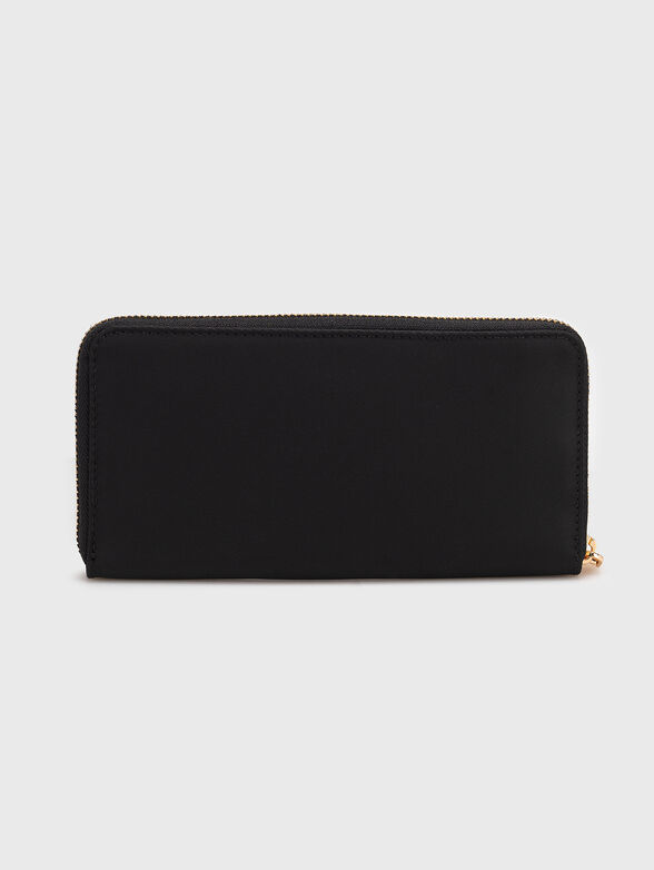 Black wallet with metal logo - 2