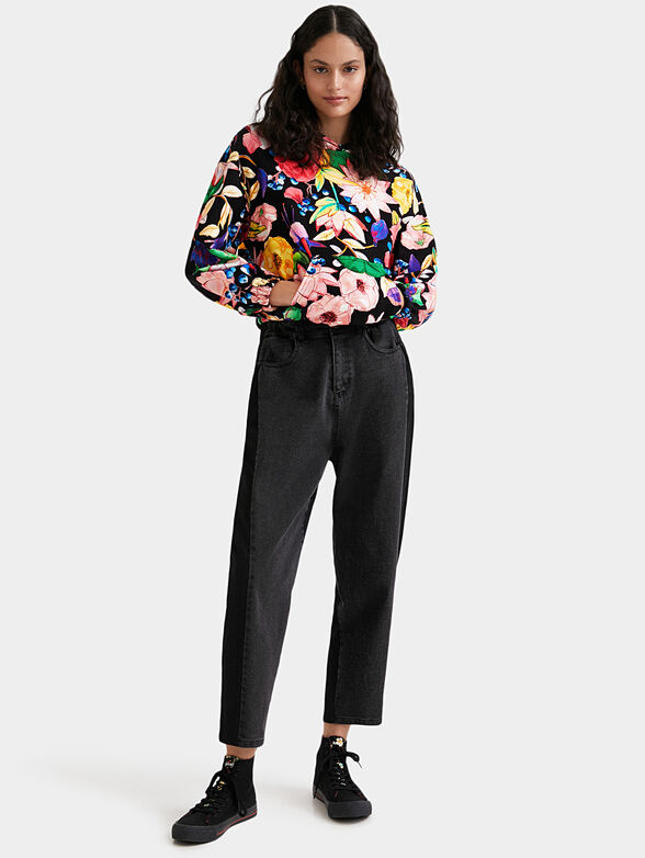 CAROL sweatshirt with colorful maxi flowers - 2