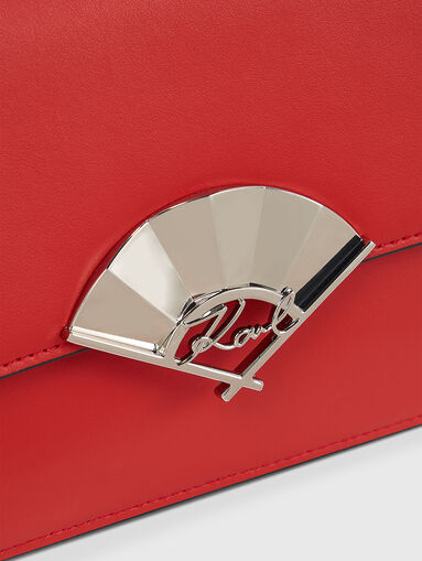 K/SIGNATURE leather crossbody bag in beige - 4