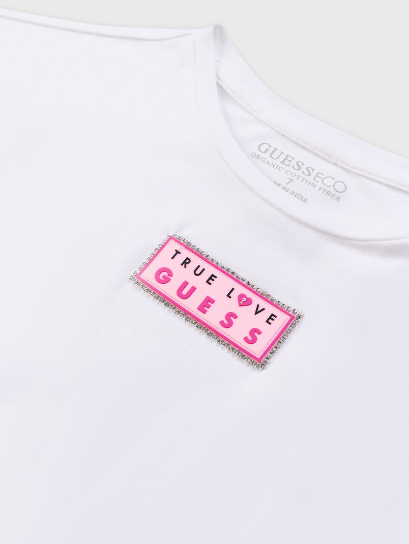 Cotton T-shirt with elastic waist in fuxia colour - 3